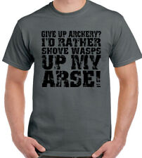 Archery T-Shirt Mens Funny Archer Bow And Arrow Target Kit  Give Up