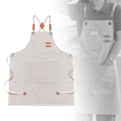 Canvas apron with - with, large