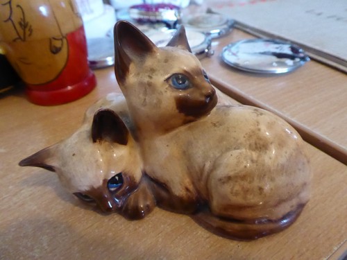 Beswick siamese cats 1296 - beswick, no