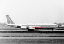SABENA.,  BOEING 707, .,  OO-SJA.,   Ringway 1961   B/w PHOTOGRAPH