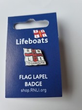 RNLI Lifeboats Flag Pin Badge Teignmouth Devon