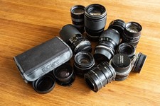 Camera lens bundle. Old and