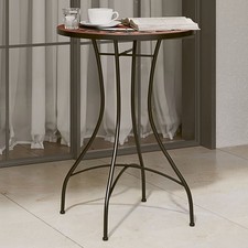 WALPLUS Mosaic Bistro Table Ø50x70 cm Ceramic Terracotta & White