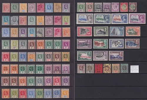 Ceylon edvii stamps - ceylon, gv