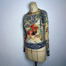 Vintage sequin floral graphic
