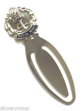 Royal Navy Crown & Anchor Forces Military Bookmark & Organza Gift Bag (M087)