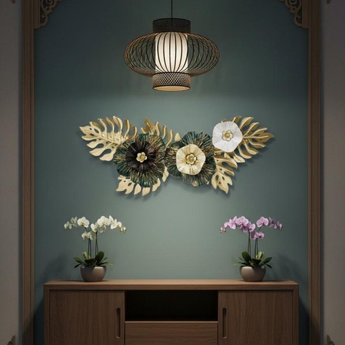 Metal flower wall decor nordic - metal,
