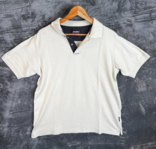 Musto Pique Polo Shirt Cream Off-White Mens Medium Sailing Nautical Casual
