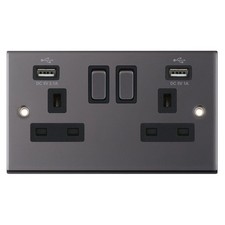 2 Gang 13 Amp Socket with 2 x