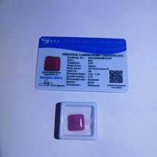 Square Cut 9.55 Ct Natural Red