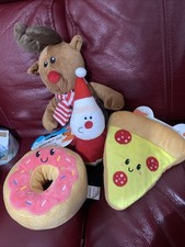 Christmas Dog/ Puppy Chews Toys Squeakers Plush Jan
