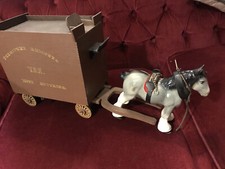 Vintage Sign Written House Removal Model Horse & Cart Van Beautiful Hand Made