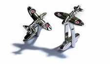 Spitfire Fighter Plane Cufflinks in Gift Box