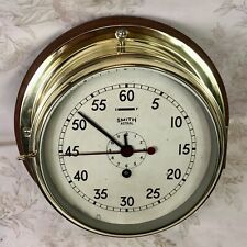 Vintage Royal Navy Admiralty Pattern Ship's Bulkhead Clock, Smith Astral,  WW2