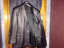 Latini Black Designer Leather Jacket, Brand New, Never Worn, Tags Removed