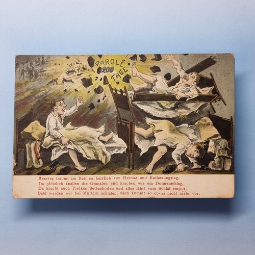 Ww1 german satire postcard - german,