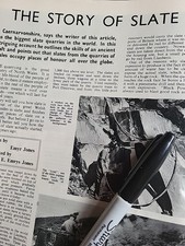 1962 article Slate Quarries Caernarvonshire gyynedd Dinorwic Quarry Penrhyn