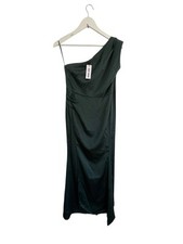 Coast Debut One Shoulder Tie Neck Detail Satin Bridesmaid Dress NWT Size 8 £119