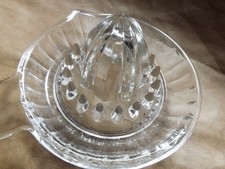 VINTAGE ARC GLASS LEMON CITRUS SQUEEZER MANUAL JUICER