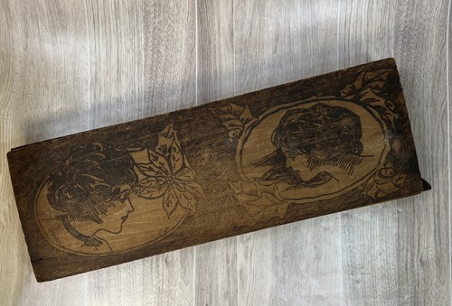 Pyrography burnt wood - burnt,