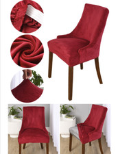 Stretch Velvet Wingback Chair