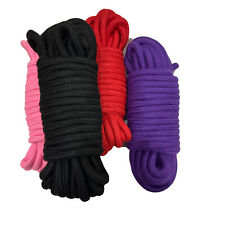 4 X Shibari 10m Soft Bondage Ropes Red Black Purple Pink 100% Cotton Restraints
