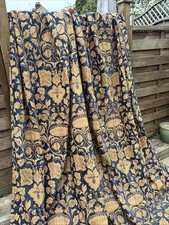 Beautiful Vintage Heavy Tapestry Chenille Velvet Single Door Curtain 84”D X 98”W