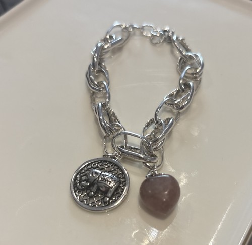 Sterling silver charm bracelet - charm,
