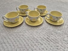 Beautiful Italian Esspresso Cuo And Saucer Set Hand Painted