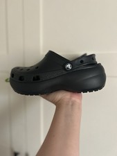 Crocs Classic Clog Shoes Black Platform Size 37-38 Brand New