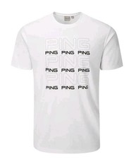 PING LOGO TEE GOLF Shirt White