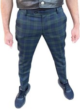Men's Slim Fit Tartan Trousers