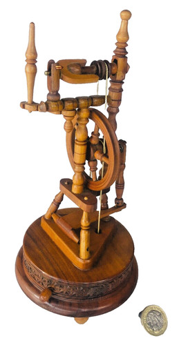 Spinning wheel wood music - wood, box