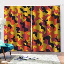 Unusual and attractive camouflage Printing 3D Blockout Curtains Fabric Window