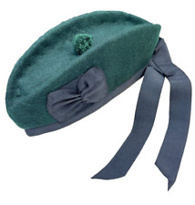Glengarry Classic Scottish Hat Plain Green -100% Pure Acrylic Wool