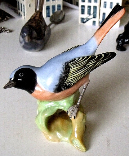 German dresden bird figure - german,