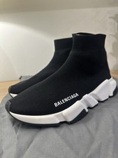 Balenciaga Speed Trainers Black White UK4 EU37 | Authentic | Excellent Condition