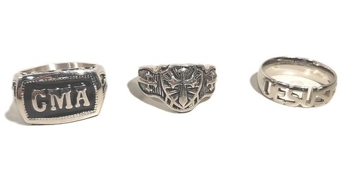 Large mens rings x2 at - x3,