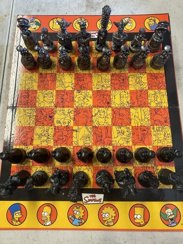 The simpsons metal style chess - simpsons, metal-style
