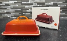 Le Creuset New Stoneware Ceramic Volcanic Orange Butter Dish With Lid RRP £42