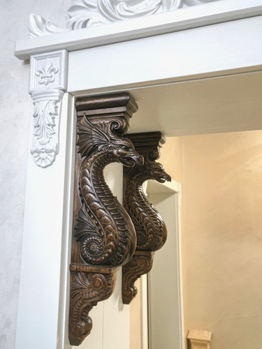 Wall corbel dragon shelf - corbel,