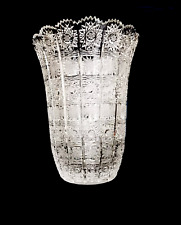 Bohemia Caesar Crystal Large Vase Hand Cut Vase Vintage Decor 