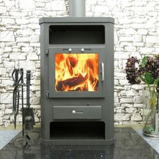Wood burning stove wit - wood, back