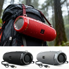 200W Portable Bluetooth Speaker IPX2 Waterproof Outdoor HIFI Pillar Speaker Subw