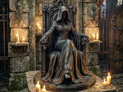 Gothic goth lady reaper - reaper, on