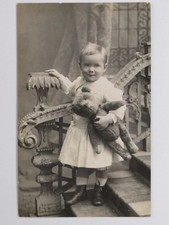 Child Teddy Bear Toy Studio Portrait Fred Quinton Newport IOW c1910s