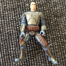 Jango Fett Star Wars Attack of the Clones Figure 2001 HASBRO Unboxed No Helmet