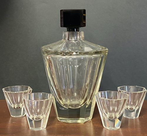 Antique art deco cut glass - art,