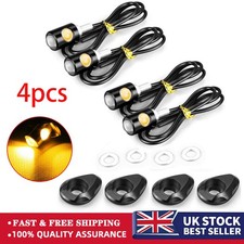 4x Universal Mini LED Motorcycle Motorbike Turn Signal Indicators Light Amber