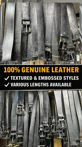Wholesale black leather belts - leather,